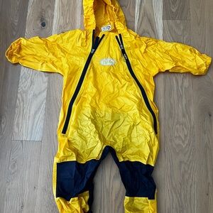 Tuffo Muddy Buddy Rain Suit – Yellow – Size 4T – Waterproof Hooded One Piece